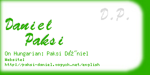 daniel paksi business card